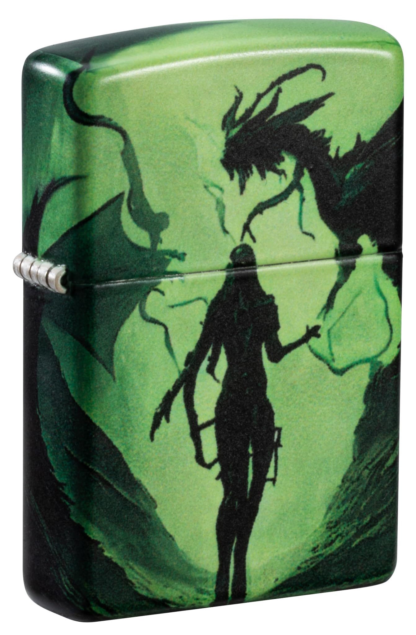 Zippo Dragon Design Green Matte Pocket Lighter