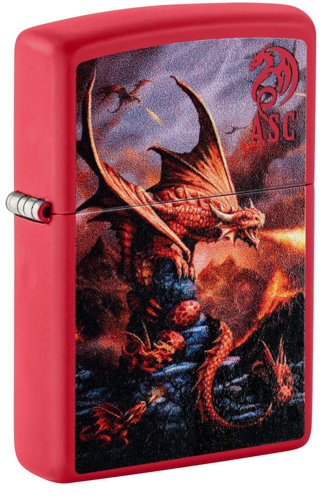 Zippo Dragon Design Green Matte Pocket Lighter