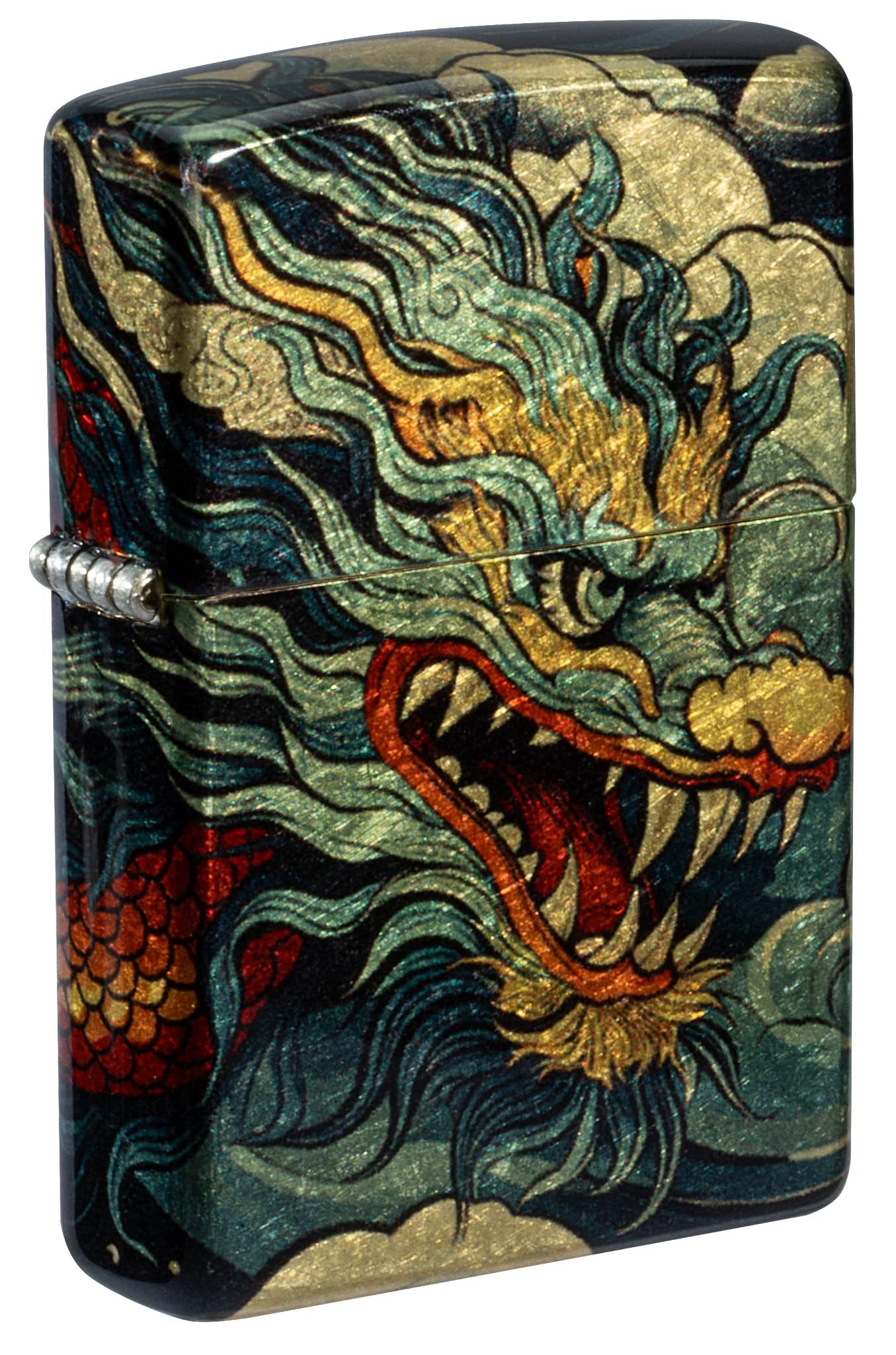 Zippo Dragon Design Green Matte Pocket Lighter