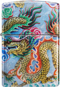 Zippo Lighter Colorful Dragon, Windproof, Custom Designed, Stainless Steel Body